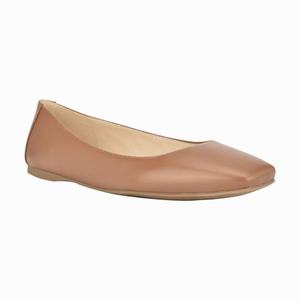 Nine West Alena Square-Toe Flats - Brown - Ireland (SO6975123)